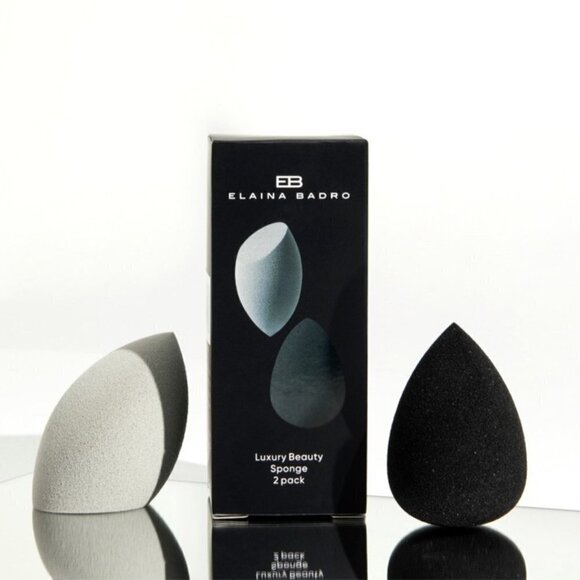 Elaina Badro BNIB Latex-Free Luxury Beauty Sponges Makeup Applicator 2 Pack - Picture 1 of 9